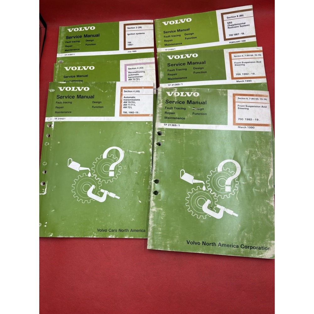 Lot Volvo 700 Series Factory Service Manuals 1982-1990 Repair Shop Books #700B